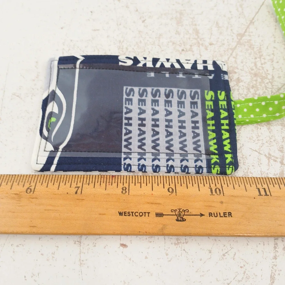 Seattle Seahawks Handmade Accessory Set – Pouch, Cord Keeper, ID Tag NFL
